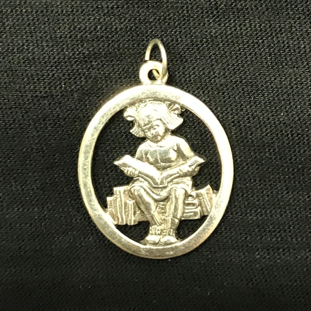 James Avery girl book charm pendant RETIRED